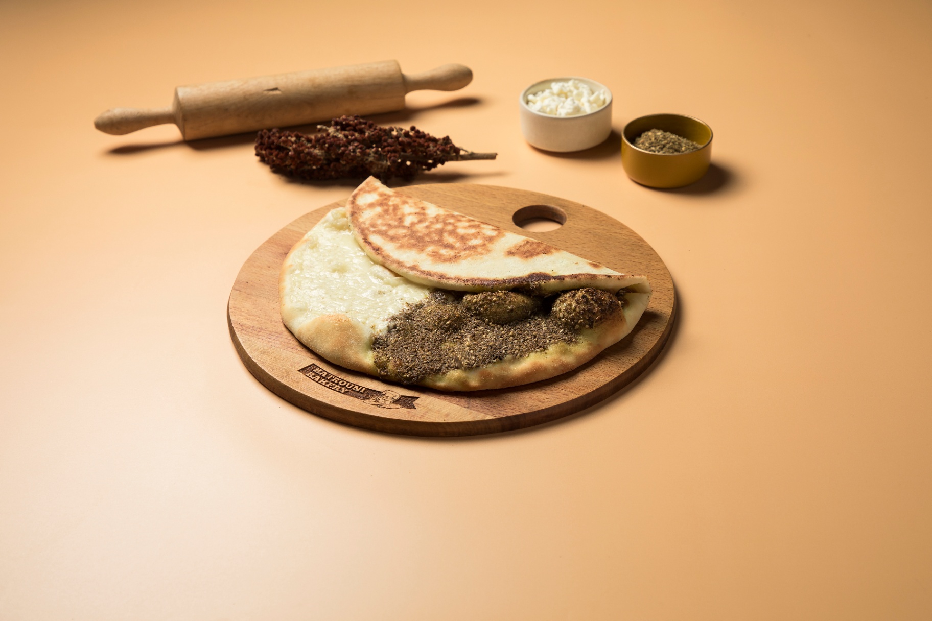 Zaatar with Cheese Manoushe