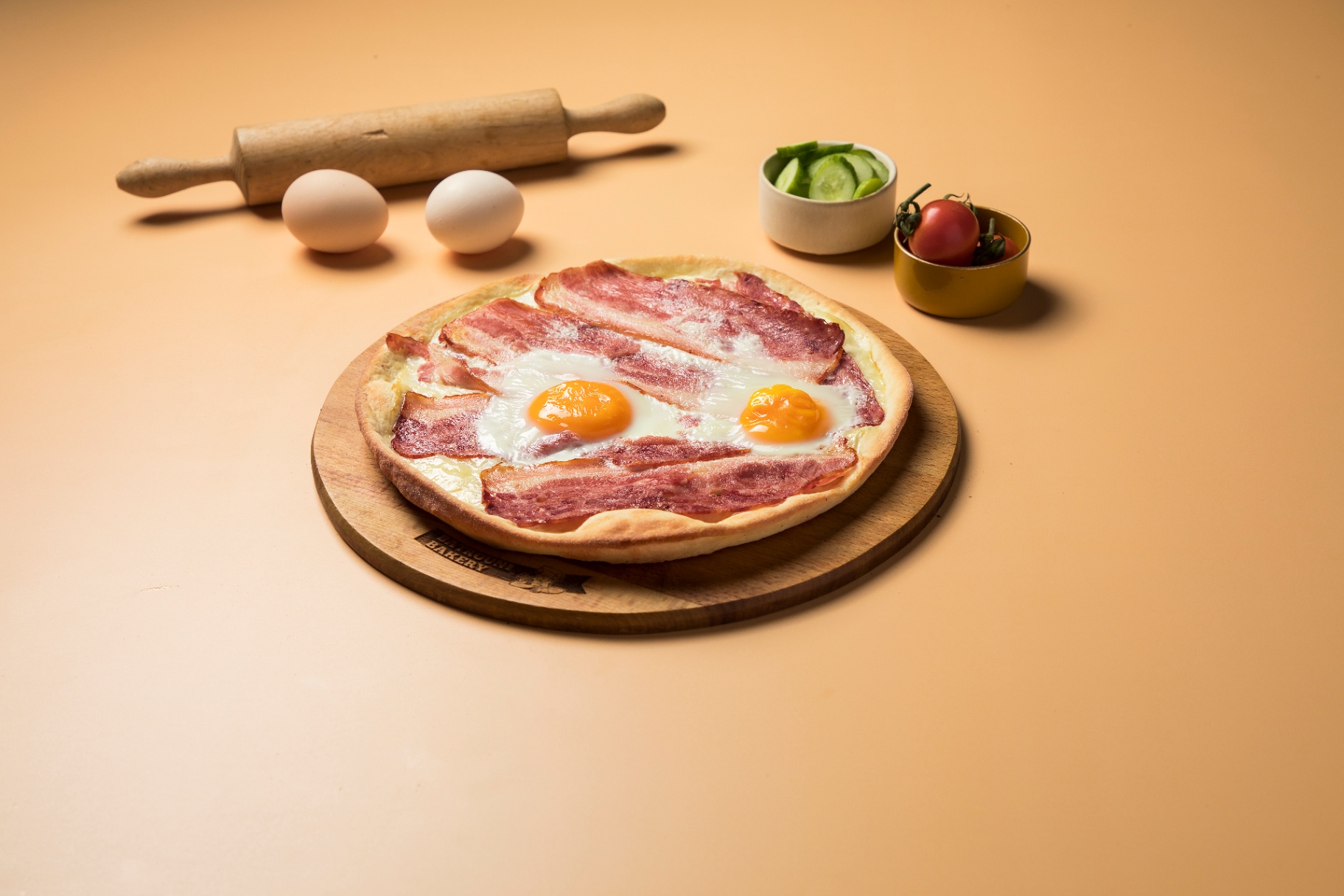 Eggs & Bacon Manoushe